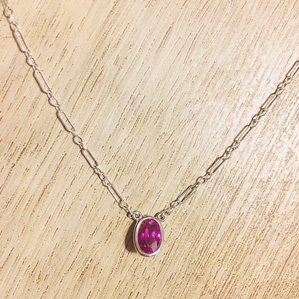Natural Reddish-Purple Sapphire /Ruby necklace !!!